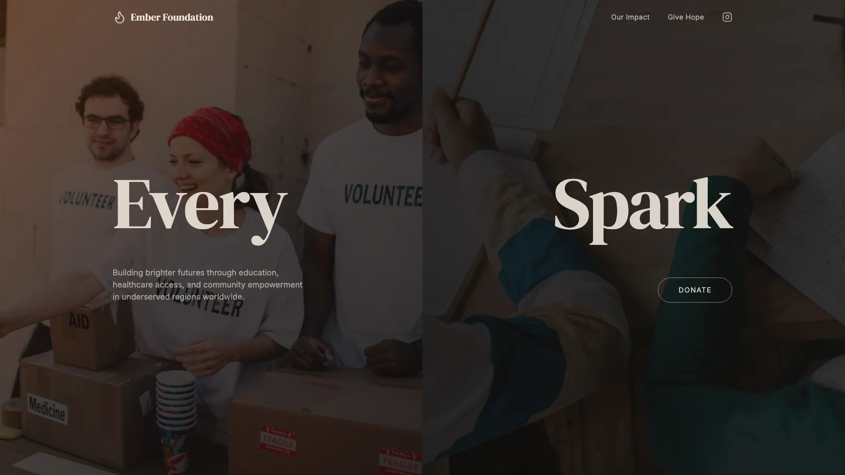 Loading preview of Ember - Editorial Nonprofit & Charity Template